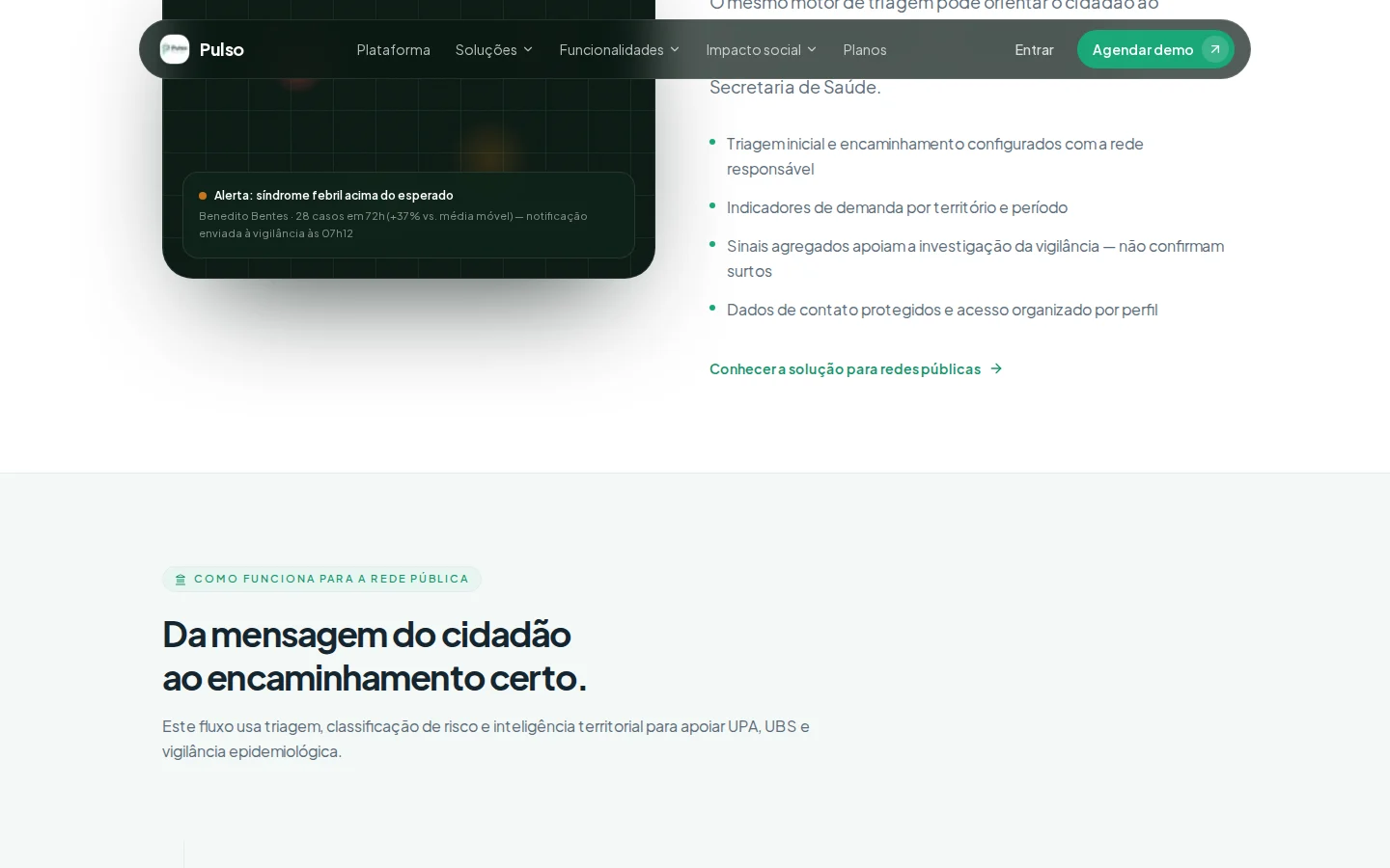 PULSO HEALTH — interface, captura 03